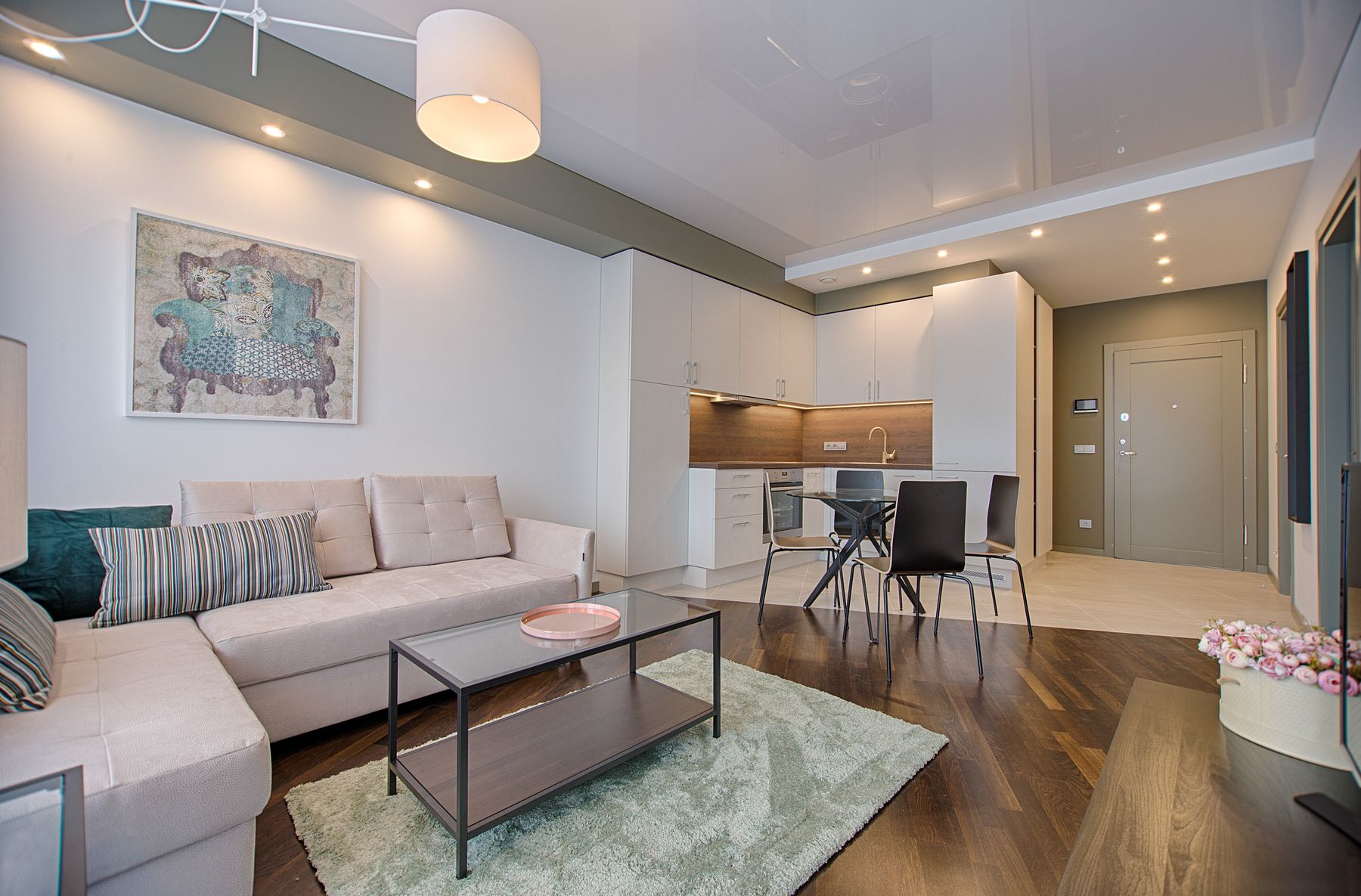 Finished contemporary open-plan home used as temporary refurbishment service imagery
